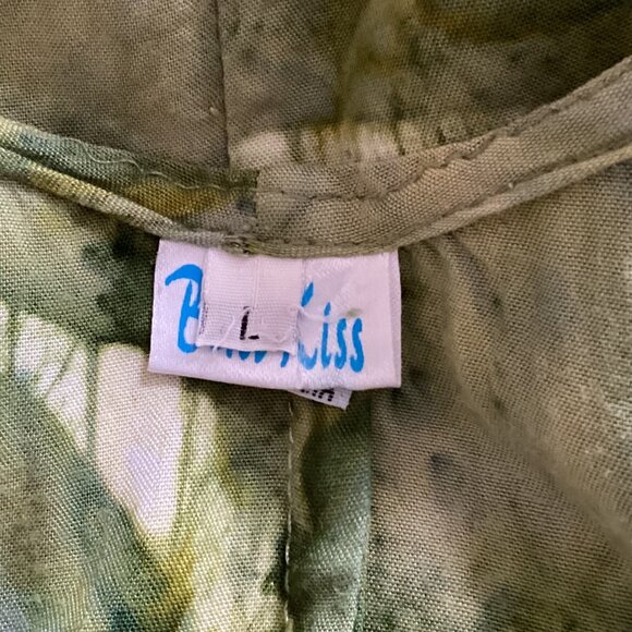 Bali Kiss Women's Mini Dress Long Tunic Green Size L Pockets Sleeveless - Picture 7 of 8